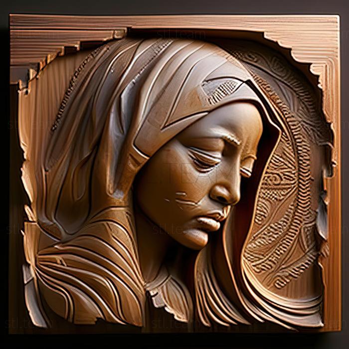 3D модель Мері Кертіс Річардсон, американська художниця (STL)